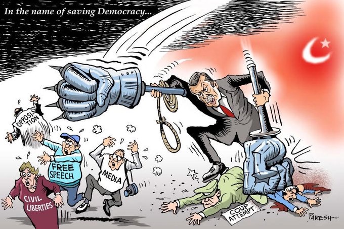 #TurkeyWatch🇹🇷:

ERDOGAN'S IRON FIST = NO FREE SPEECH.