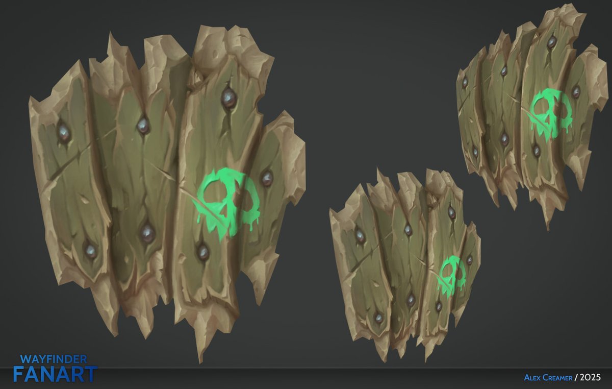 ItsAlexCreamer's tweet image. For personal practice, I wanted to model and paint some of the Wayfinder weapons based on the awesome concepts by Baldi Konijn!
Thanks for checkin it out :)