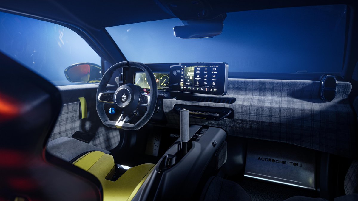 RenaultIndia's tweet image. #Renault5 #Turbo3E the turbo spirit is also found in its boldly sporty interior
bucket seats, 10-inch openR, power boost button on the steering wheel, rally-style handbrake for a supercharged atmosphere.
learn more about this 100% electric model: bit.ly/r5-turbo-3e