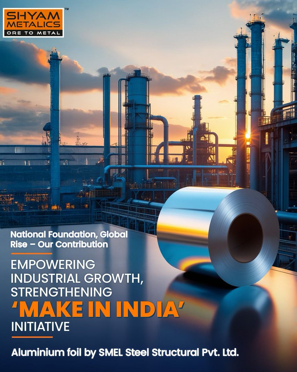 From strength to quality—SMEL Steel's aluminium foil embodies durability, recyclability, and excellence. Proudly supporting ‘Make in India,’ it powers industries like pharma, cosmetics, and food packaging with every sheet.

#MakeInIndia