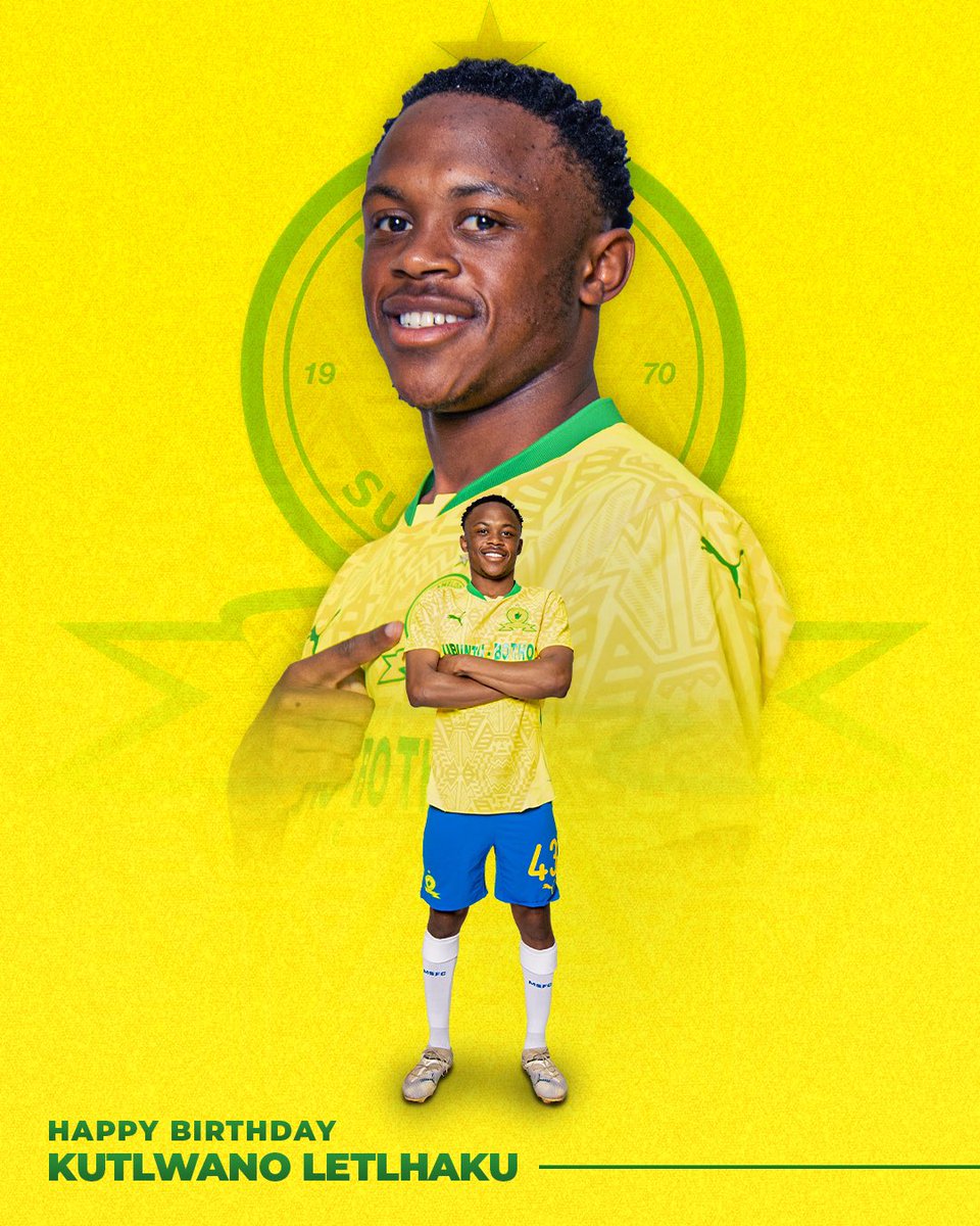 Masandawana's tweet photo. Masandawana, let’s wish our midfielder Kutlwano Letlhaku a Happy Birthday 🎉👆

Have a great day Kutlwano! 💛

#Sundowns #HappyBirthdayKutlwano https://t.co/PHSO41xOnu