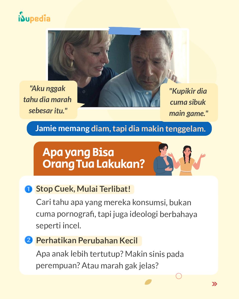Ibupedia's tweet photo. Di internet, maskulinitas beracun dari influencer misoginis bisa terasa seperti “jawaban�� atas rasa sakit &amp; kebingungan anak🥲

Lewat serial ini, Jack Thorne (co-writer Adolescene) ingin orang tua lebih peka, biar bisa ngobrolin topik sulit dengan jujur. Hmm, what do you think?🤔 https://t.co/udQWkGbTbD