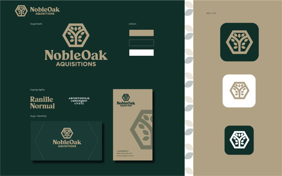 Style Guideline for Noble Oak.  I’m available for new commissions! If you need some fresh designs for your startup business, let’s chat and make something awesome together. Feel free to DM me! 😊 #GraphicDesigner #LogoDesign #Logo #GraphicDesign #BrandIdentity