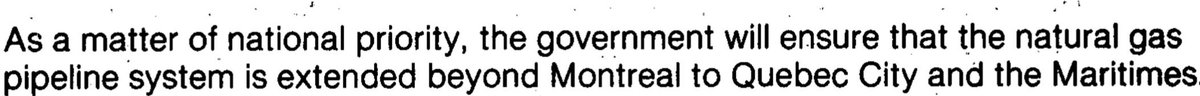 We have a West-East pipeline for natural gas. It's not full. Extending it to the Maritimes was proposed as part of the National Energy Program, but never got completed. Something about eastern bastards and the dark. Text from the 1980 NEP budget. Cc <a href="/shuvmajumdar/">Shuv Majumdar</a>
