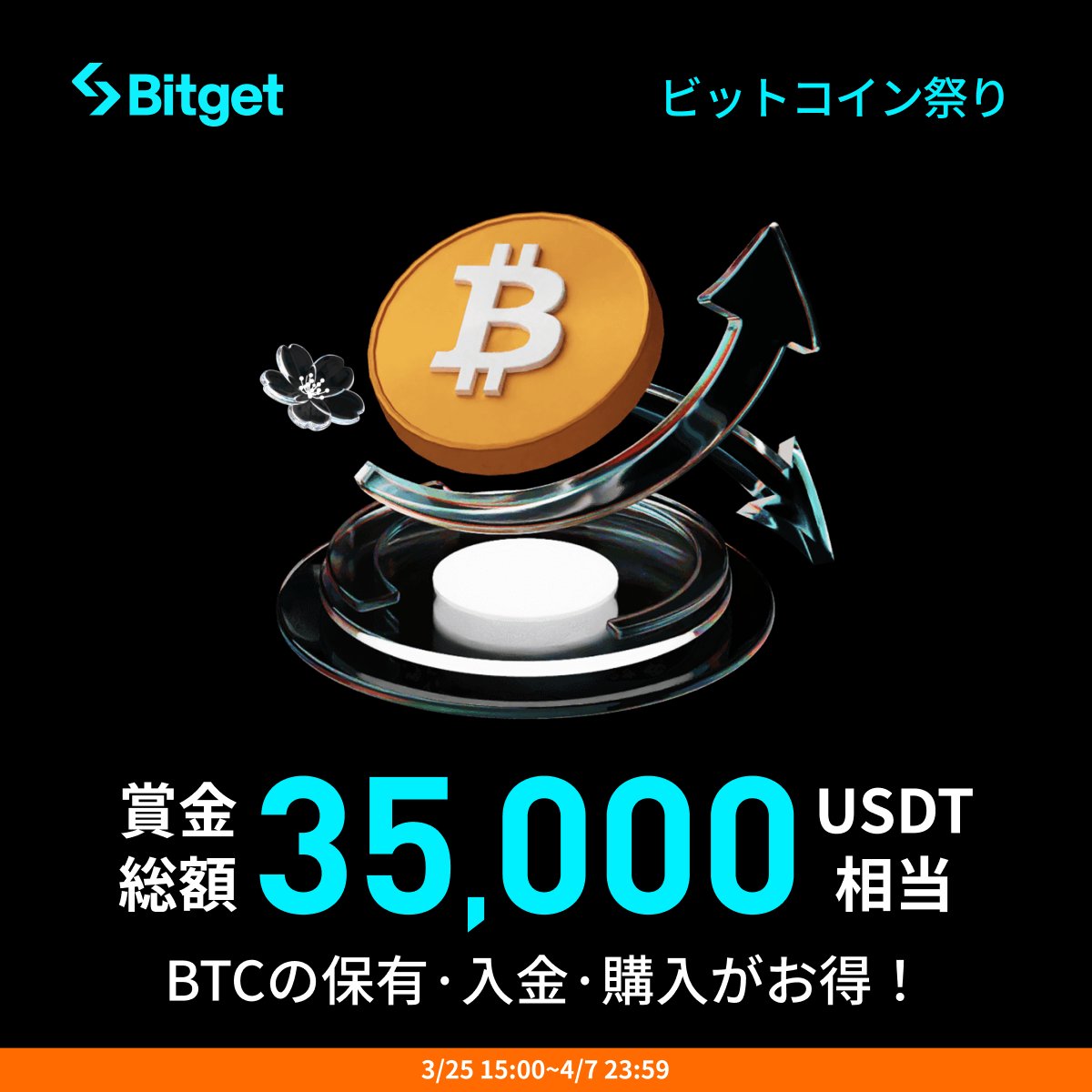 🎊😍 #ビットコイン 祭り😍🎊】 $BTC の保有・入金・購入タスクを完了して$35,000相当の特典を山分けしましょう🔥  そしてこの投稿を「いいね」&「リポスト」してくださった方に抽選で10 $USDT をプレゼントします✨  🎁リポストキャンペーン企画応募方法(抽選で5名様 ...