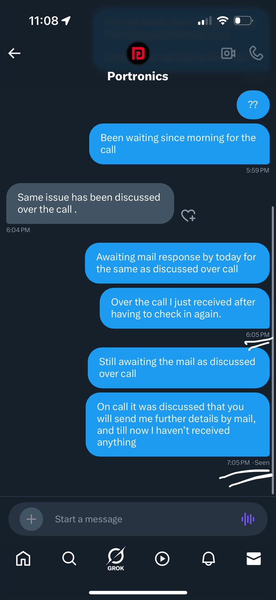 just_crisp's tweet photo. @Portronics  wth! Why do you ask me to share contact details just to seen-zone?

Why do you have a support team if it’s just to ignore issues cause by your #defectiveproduct 

Been following up for 3months now lol 
#ScamAlert #ScamWarning #support #help https://t.co/2hKpDnf3JG
