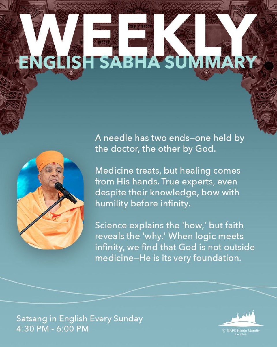 AbuDhabiMandir's tweet photo. 📝 Satsang Summary (English): 23 March 2025 https://t.co/dkU4Hc7tEw
