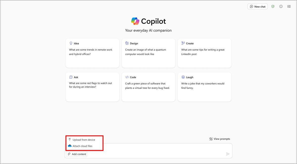 geekfujiwara's tweet image. Microsoft 365 Copilot Chat でクラウドファイルを挿入可能に #PowerPlatformUpdates
メッセージ ID: MC1038686
Microsoft 365 ライセンスがあればOK
一般提供 (全世界): 2025 年 4 月上旬にロールアウトを開始し、2025 年 4 月中旬までに完了する予定
