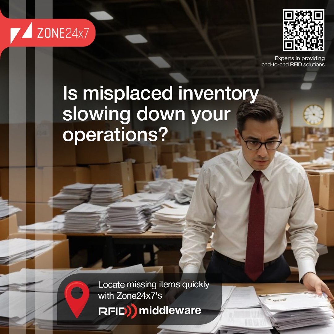Zone24x7's tweet image. #Zone24x7’s RFID middleware, you can locate missing stock instantly, reduce shrinkage, and streamline warehouse efficiency—all with real-time tracking.

✅ Stop revenue loss and missed deadlines. Schedule a consultation today.

#RFID #RFIDSolutions #RFIDTechnology #RFIDMiddleware
