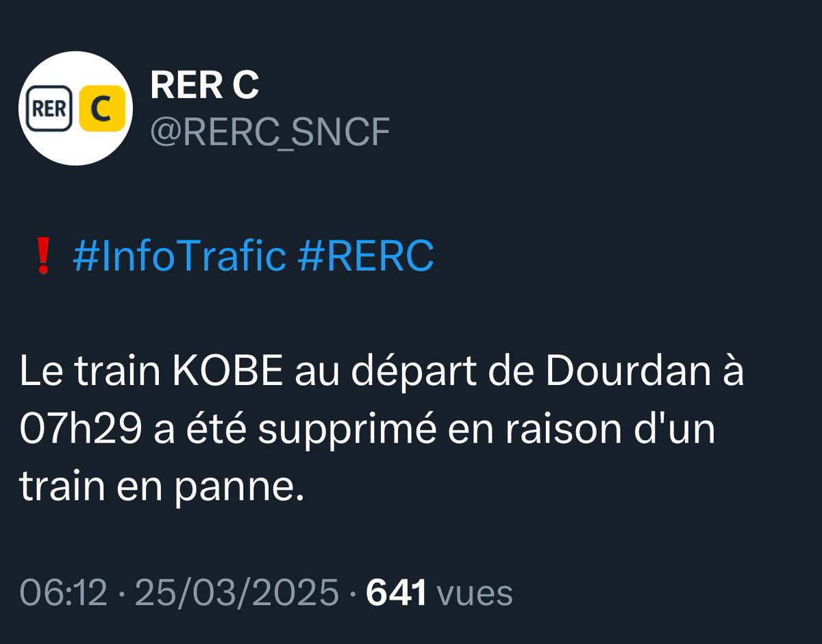 ⏰ Il est 7h, vous ne rêvez pas, c’est la galère dans le RER !

❌ Pannes, suppressions faute de personnel sur les RER C et E… tout n’est pas fait pour vous faire préférer le train !

👉🏼 Derrière la galère, des choix politiques : V. Pécresse a des comptes à rendre

#STOPGALERE