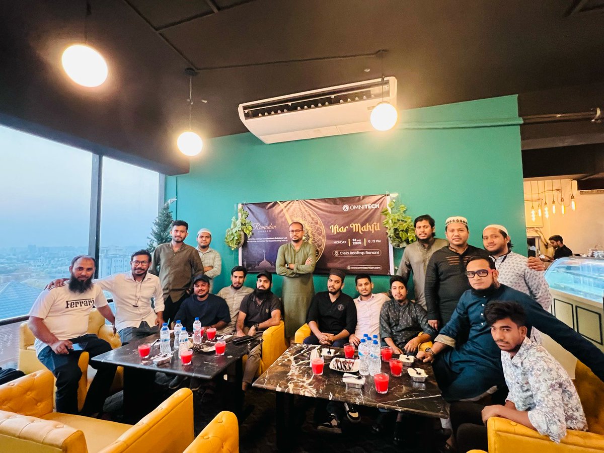 omnitechtion's tweet photo. Breaking bread and building bonds! 🌙✨

OmniTech Solutions Limited was delighted to host our annual Iftar party, a beautiful evening of togetherness, reflection, and delicious food.

#communitybuilding #OmniTechFamily #IftarParty #RamadanKareem #TeamSpirit #Community https://t.co/RUQh4A1ybD