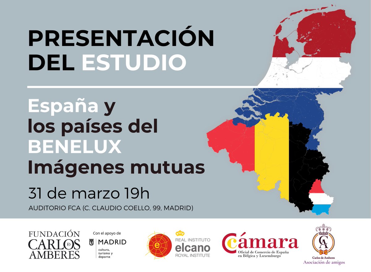 Real Instituto Elcano (@rielcano) on Twitter photo 📢 Presentación del estudio “España y los países del BENELUX. Imágenes mutuas”
🗓️ 31/03. 19.00h CET
📍 <a href="/CarlosdeAmberes/">Carlos de Amberes</a>
🗣️ <a href="/cgzalez_elcano/">Carmen González</a>, Pablo López Álvarez, <a href="/CharlesTPowell/">Charles Powell</a>, <a href="/pacopolo/">Juan Francisco Polo</a>, Daniel Basturia y <a href="/RafaelPanadero/">Rafa Panadero</a>
⤵️ Info:
realinstitutoelcano.org/actividades/pr… 📢 Presentación del estudio “España y los países del BENELUX. Imágenes mutuas”
🗓️ 31/03. 19.00h CET
📍 <a href="/CarlosdeAmberes/">Carlos de Amberes</a>
🗣️ <a href="/cgzalez_elcano/">Carmen González</a>, Pablo López Álvarez, <a href="/CharlesTPowell/">Charles Powell</a>, <a href="/pacopolo/">Juan Francisco Polo</a>, Daniel Basturia y <a href="/RafaelPanadero/">Rafa Panadero</a>
⤵️ Info:
realinstitutoelcano.org/actividades/pr…