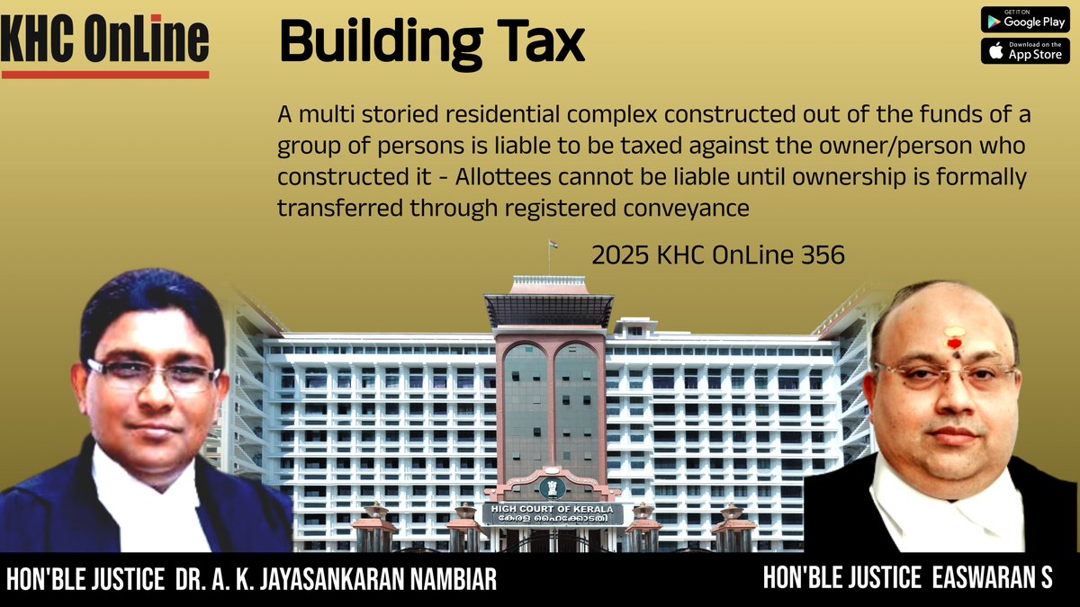 khconline1's tweet image. #BuildingTax #PropertyTax #RealEstateLaw #OwnershipTransfer #ResidentialComplex #ConstructionTax #AllotteeRights