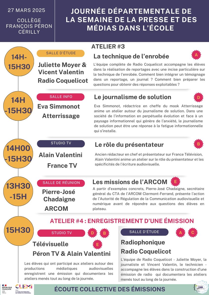 Le collège de Cérilly organise une journée départementale de la SPME. Ce jeudi 27 mars des collégiens de Cérilly, de Cosne d'Allier et des terminales du lycée agricole du Bourbonnais participeront à une riche journée.