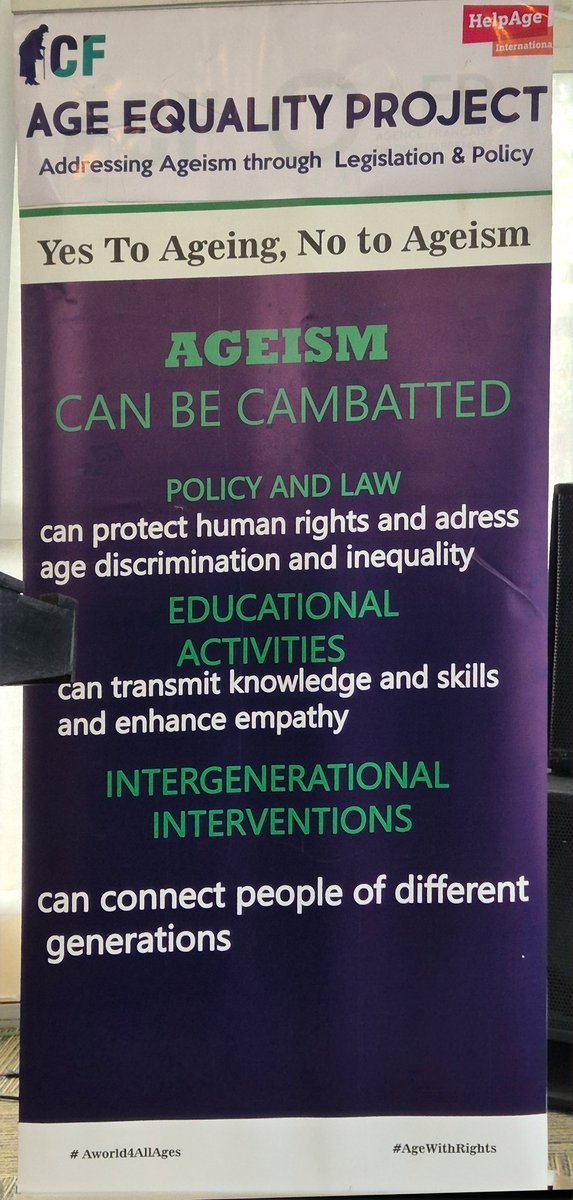 Ageing Concern Foundation (ACF) (@ageingacf) on Twitter photo Under the legal empowerment of older persons project, We are in a media sensitization forum to create awareness on ageism , age discrimination and on the rights of older people in collaboration with <a href="/MediaCouncilK/">Media Council of Kenya</a> . We are saying Yes to Ageing and No to Ageism.
<a href="/AARP/">AARP</a> <a href="/HelpAge/">HelpAge International</a> Under the legal empowerment of older persons project, We are in a media sensitization forum to create awareness on ageism , age discrimination and on the rights of older people in collaboration with <a href="/MediaCouncilK/">Media Council of Kenya</a> . We are saying Yes to Ageing and No to Ageism.
<a href="/AARP/">AARP</a> <a href="/HelpAge/">HelpAge International</a>