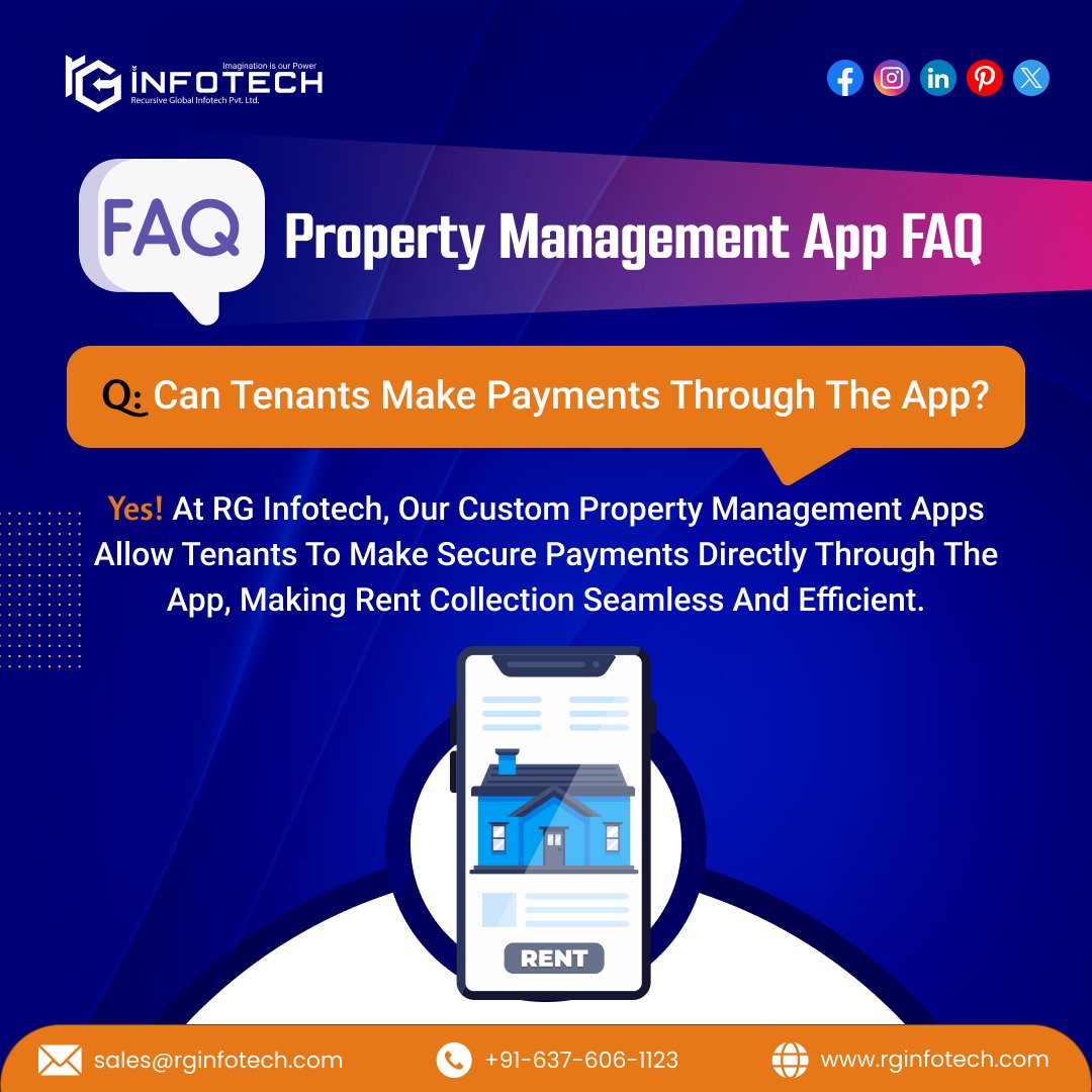 rginfotech1's tweet image. Yes! With RG Infotech, tenants can easily make secure payments through the app. Contact Us to create your own property management app.

📞 +91-637-606-1123
✉️ contact@rginfotech.com
🌐 rginfotech.com/services/on-de…

#PropertyManagementApp #RGInfotech #TechSolutions #RentCollection