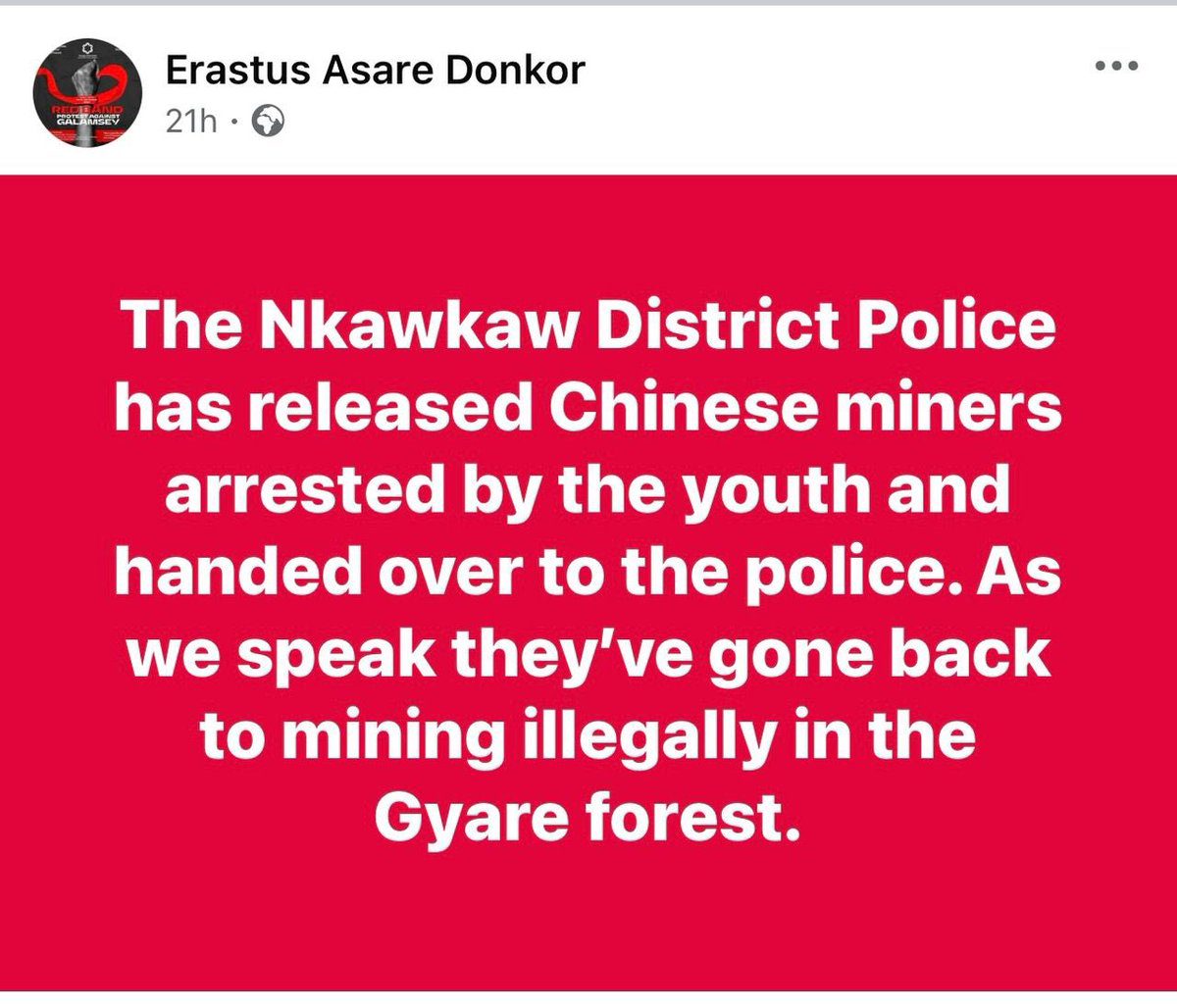LouisAnokye6's tweet photo. #StopGalamseyNow
#DemoLoading https://t.co/OGR3eLbgXY