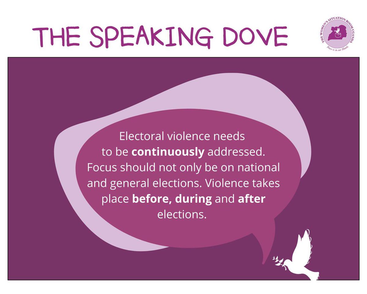 It's not just about national elections—violence happens before, during, and after elections. Let's work together for peaceful and fair electoral processes! 🕊️ #UGWomen4Peace