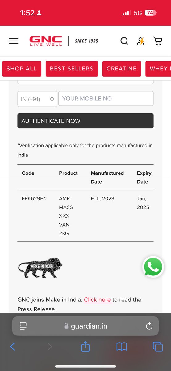 imabhisalvi's tweet photo. Always ensure that the nutritional supplements you buy are untampered. I recently bought one and upon checking the batch number on the company website, found out that the Mfg date and Use by dates were tampered. @fssaiindia @GNCLiveWell @ZLifesciences #bodybuilding #fitness https://t.co/a7o0XKTqRI