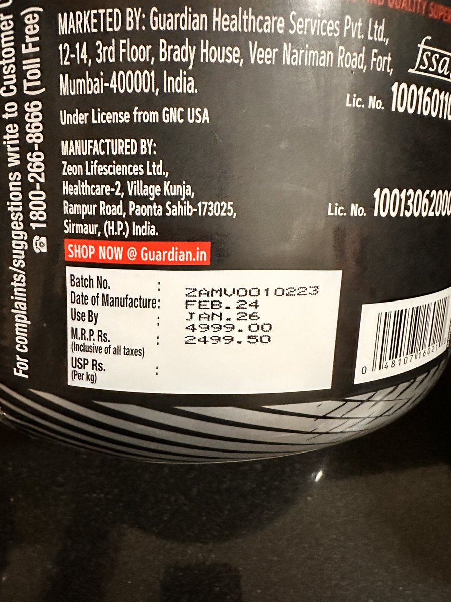 imabhisalvi's tweet photo. Always ensure that the nutritional supplements you buy are untampered. I recently bought one and upon checking the batch number on the company website, found out that the Mfg date and Use by dates were tampered. @fssaiindia @GNCLiveWell @ZLifesciences #bodybuilding #fitness https://t.co/a7o0XKTqRI