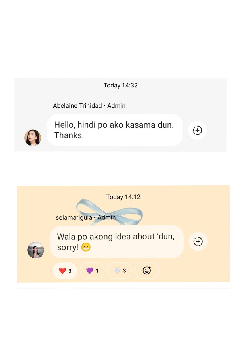 FYI. Sela wasn't informed about that MNL48 event while Abby said she's not included, meaning both of them will not attend. <a href="/mnl48official/">MNL48</a> hope you informed and asked for their permission first before making announcements.