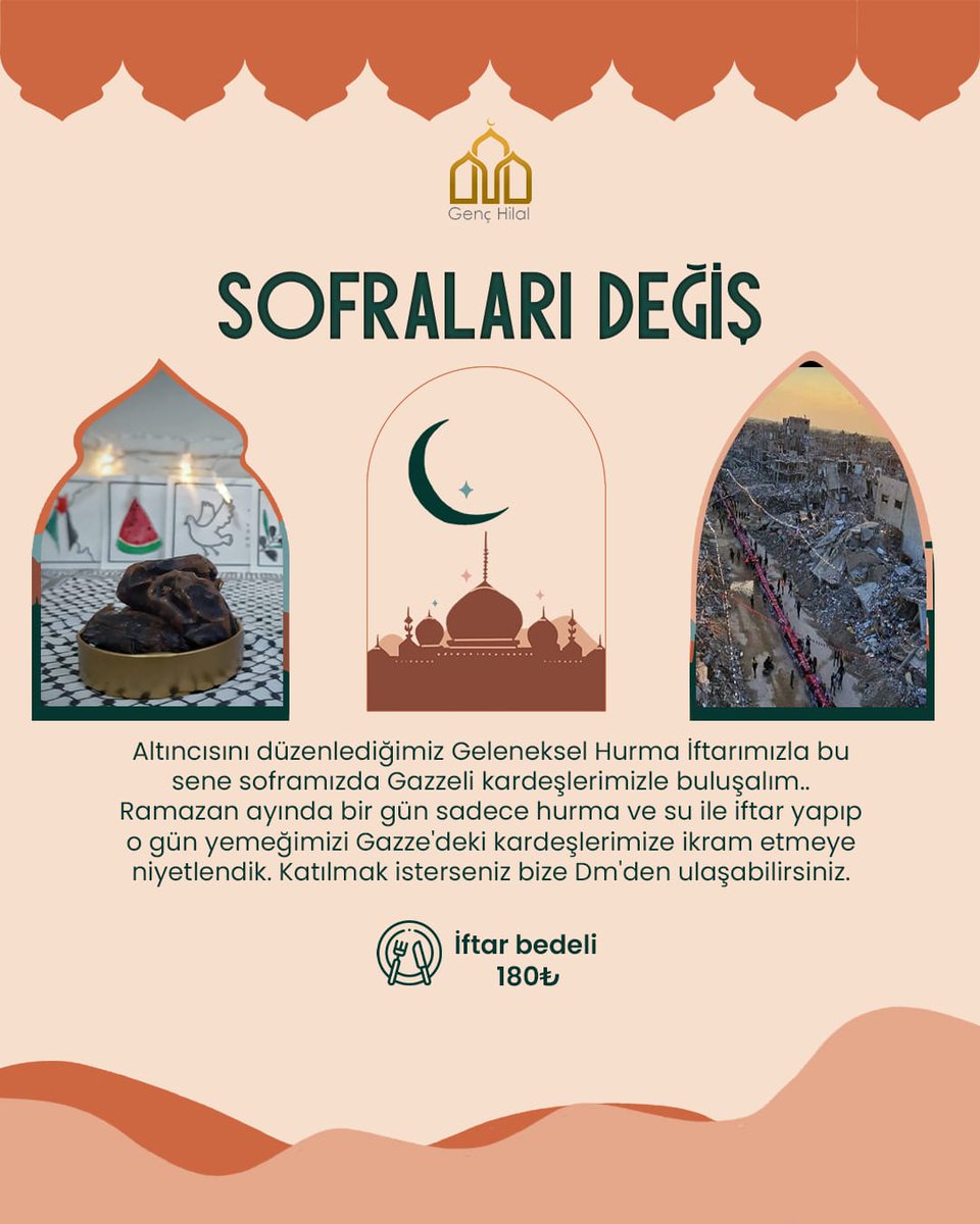 Bağış yapmak için son saatler..Gün içerisinde yapmak istediğiniz bağışlar için bize Dm'den ulaşabilirsiniz..

👉İftarımız 26 Martta kardeşlerimize ulaştırılacaktır.

#Gazze 
#iftar
#ramazan 
#fitre