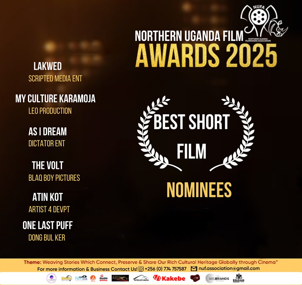 🎬 Congratulations to all the nominees of the Northern Uganda Film Awards 2025! 🎉

Your talent, creativity, and dedication to storytelling continue to inspire and uplift the film industry. We applaud the NUFA team for this incredible initiative
#NUFA2025