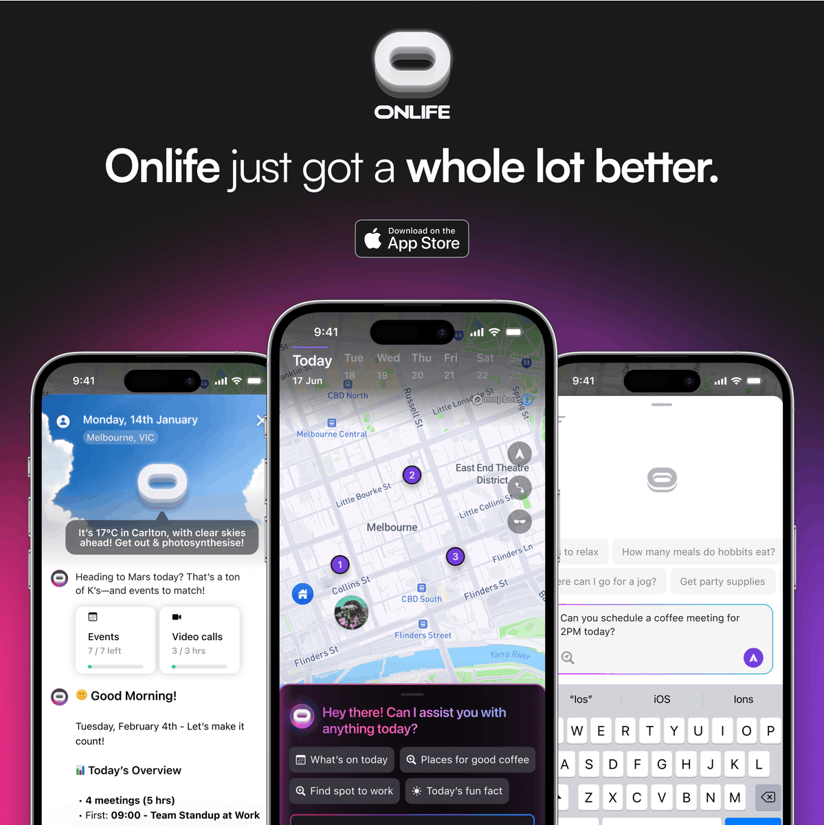 🚨 We’re LIVE! 🚨

After months of building, testing, and refining with our amazing beta community, Onlife is officially launched and available on the App Store! 

Onlife isn’t just a calendar. It’s your smart daily companion—built to help you:

🧠 Get personalized insights with