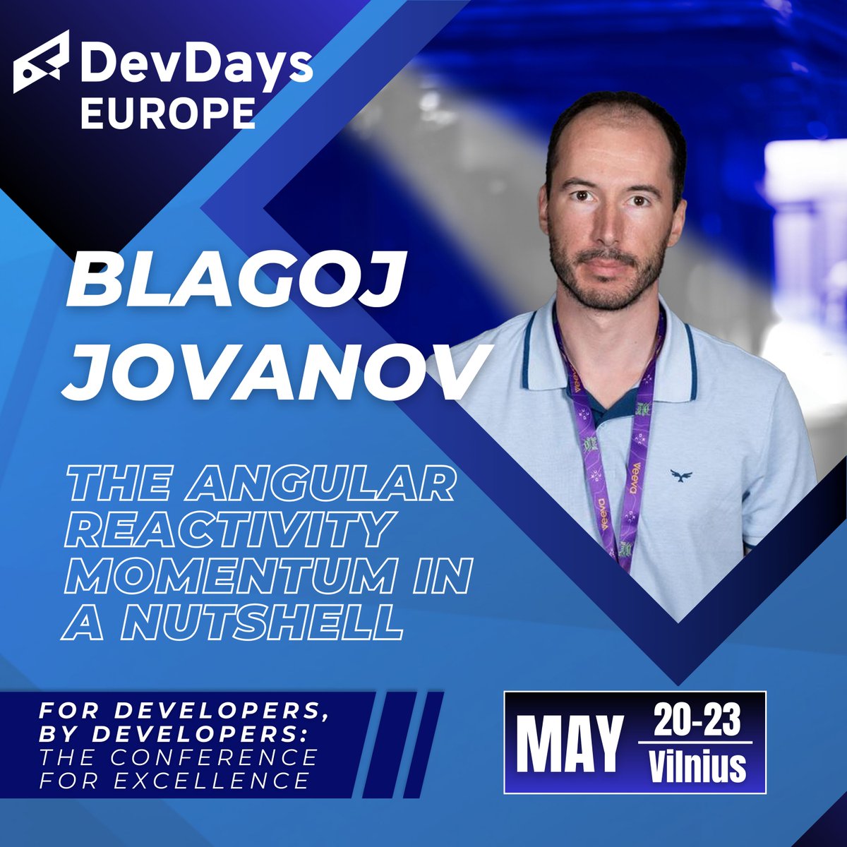 DevDays Europe (@devdayseurope) on Twitter photo Unlock Angular’s full reactive power with <a href="/jovanov_blagoj/">Blagoj Jovanov</a> at DevDays Europe 2025! 🚀
Explore signals, new control flow & deferred views to boost performance. ⚡
Stay ahead in Angular dev - register now! 🧑💻 devdays.lt 📝 Unlock Angular’s full reactive power with <a href="/jovanov_blagoj/">Blagoj Jovanov</a> at DevDays Europe 2025! 🚀
Explore signals, new control flow & deferred views to boost performance. ⚡
Stay ahead in Angular dev - register now! 🧑💻 devdays.lt 📝
