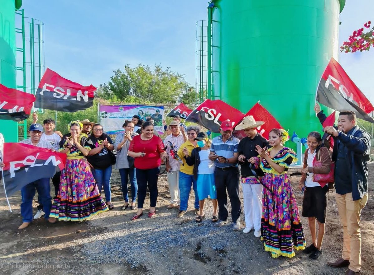 "¡Buenas noticias para el Barrio Luis Armando Guzmán Luna II Fase!  Se  construyo un tanque de 60,000 galones para garantizar agua potable a más de 100 familias del Programa Bismarck Martínez en C/Sandino  Esta obra, con una inversión de C$ 4,404,930.25, Hasta La Victoria Siempre