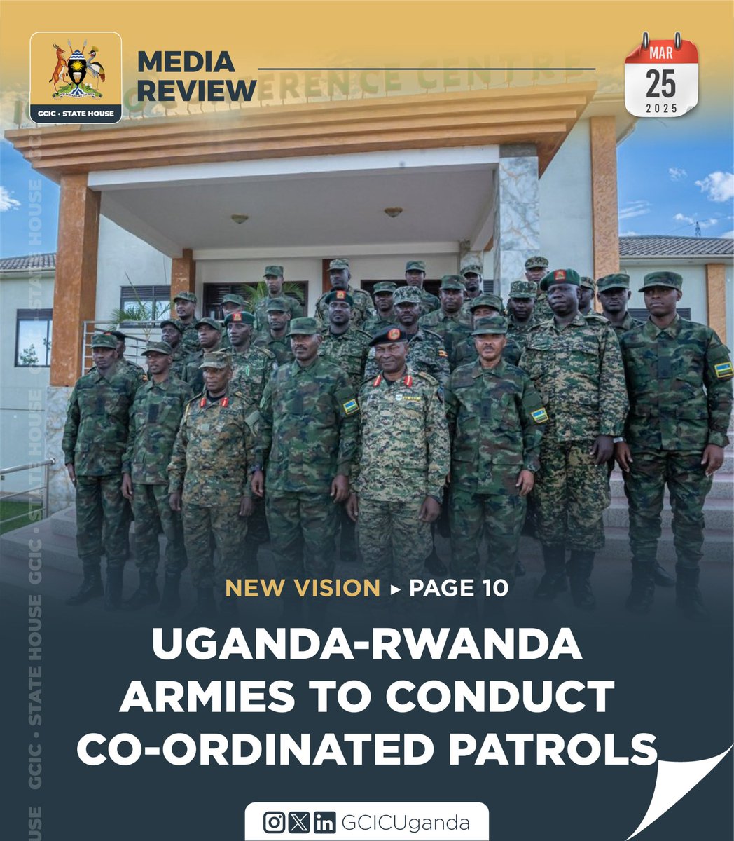 The Uganda Peoples’ Defence Forces (UPDF) and Rwanda Defence Forces (RDF) military officers have agreed to conduct joint border patrols. 

According to a statement issued by Maj. Kiconco Tabaro, the UPDF 2nd Division Public Information Officer, the joint and coordinated patrols
