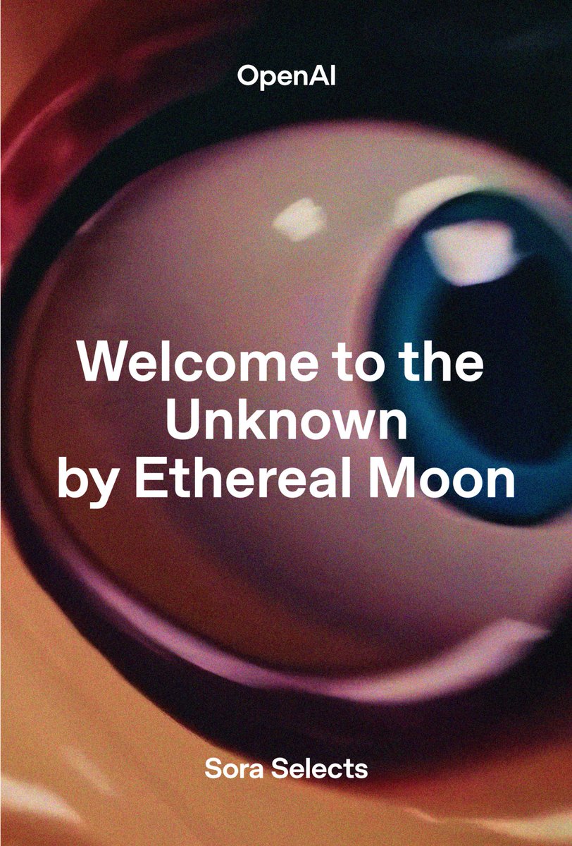GM ! Freshly arrived in Tokyo for Sora Selects !

ETHEREAL MOON is super proud to announce that “Welcome to the unknown” has been selected for <a href="/OpenAI/">OpenAI</a> Sora Selects screening in Tokyo at Cine Quinto on March 27 !

<a href="/Ethereal_Gwirl/">Ethereal Gwirl</a>
