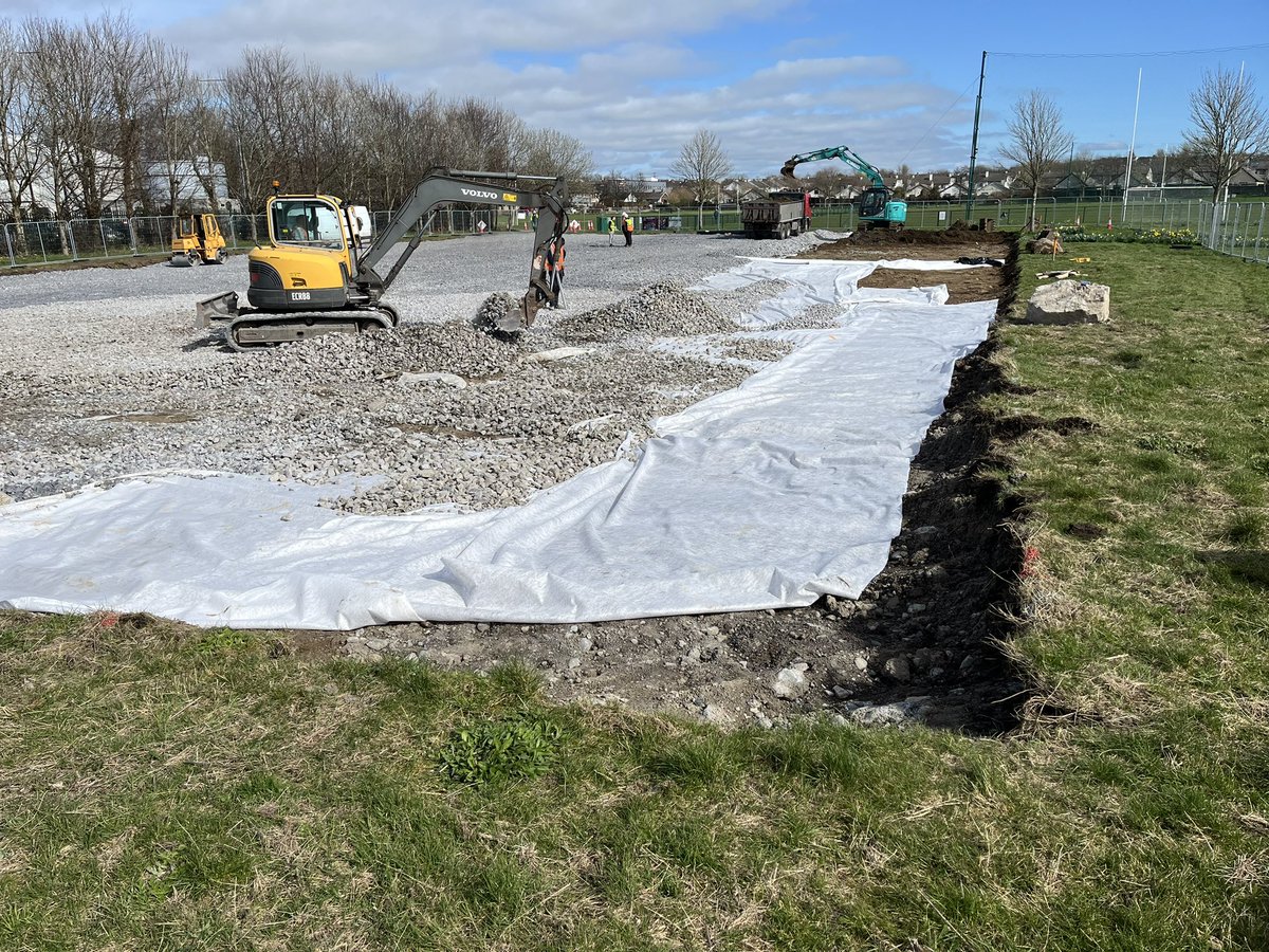 Nice to be out in the sunshine to carry out a works monitoring visit to inspect progress on the new <a href="/strigroup_/">STRI Group</a> designed 3G pitch for <a href="/GalwayCityCo/">Galway City Council</a> at <a href="/galway_st/">St. James' GAA Galway</a> John Madden &amp; Sons taking advantage of the good weather to progress topsoil stripping and stone layer install.