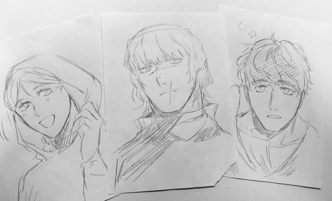 昨日の絵チャスペでのアナログお絵描きタイムで描いたやつ!
学生以来アナログお絵描きしてなかったので酷い有様ですが、楽しかった!! 