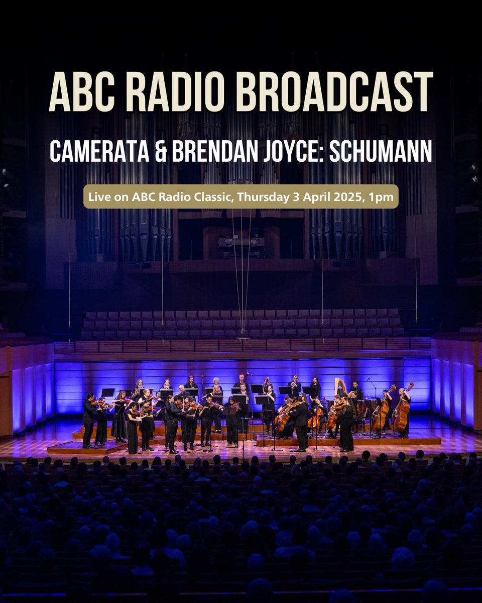 Did you miss Camerata's opening 2025 concert or did you want to relive the magic? Camerata &amp; Brendan Joyce: Schumann will be available to listen on <a href="/ABCClassic/">ABC Classic</a>  Radio on 3 April at 1pm AEST!

Be sure to tune in 🌟