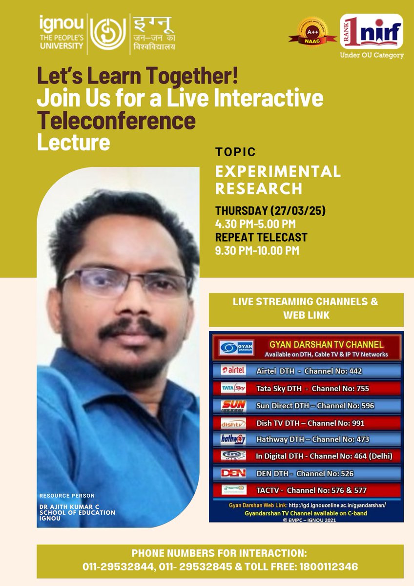 School of Education, IGNOU (@soeignou) on Twitter photo 