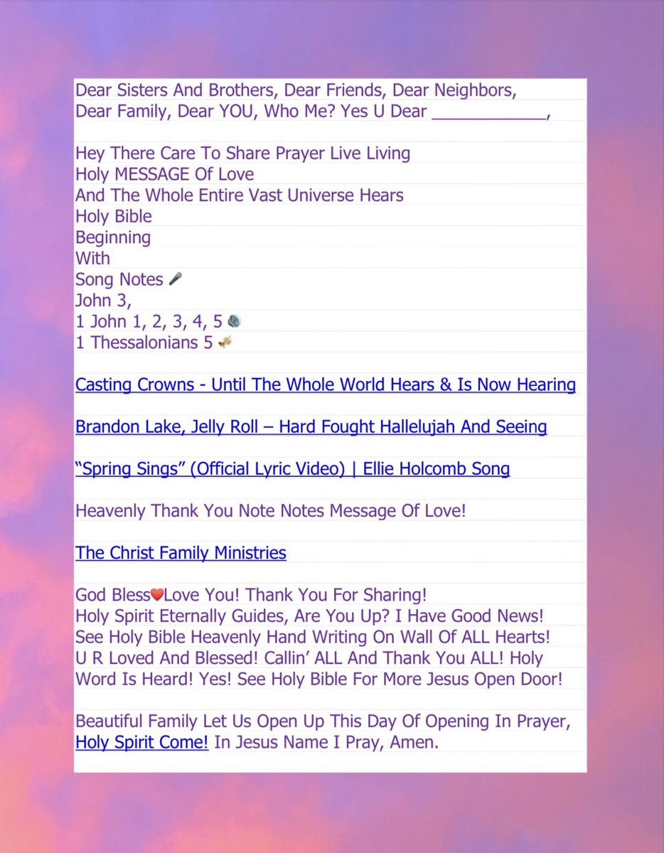 BrianJoseph777's tweet photo. #U Wake Up To The Sound Of Music 
🎤Sounds Of Holy Spirit🔊Phone Call Children Of God❤️Raised In Christ
💓Holy Bible John 11:11

✝️There Ain’t No Hitting Snooze, We Gotta Share The Gospel News!❤️‍🔥

We The Kingdom - Waking Up (Live Album  Release Concert)

https://t.co/hc495hTVPq https://t.co/iN6NGHMxJR