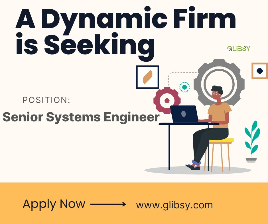 glibsy's tweet image. Apply Now!
Link: glibsy.com/in/en/jobs/67e…
#hiring #hiringalert #seniorsystemsengineer #seniorsystemsengineerjobs