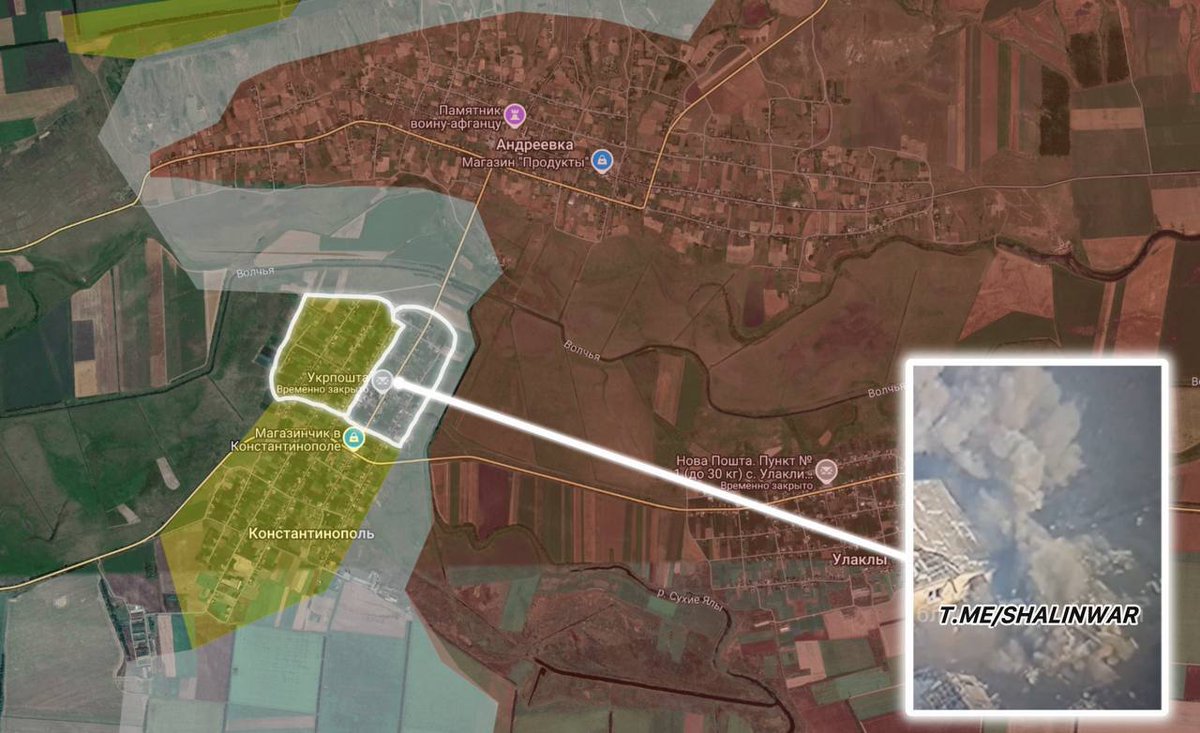 visionergeo's tweet photo. ‼️‼️‼️ Big news - Donetsk front: Within the framework of a successful tactical counteroffensive, Ukrainians have pushed Russian forces back from the Kurakhove direction. They have completely "cleansed" the settlement of Konstantinopol of occupiers and are fortifying their positions on the ground.

It is expected that the tactical offensive operation will continue as well.