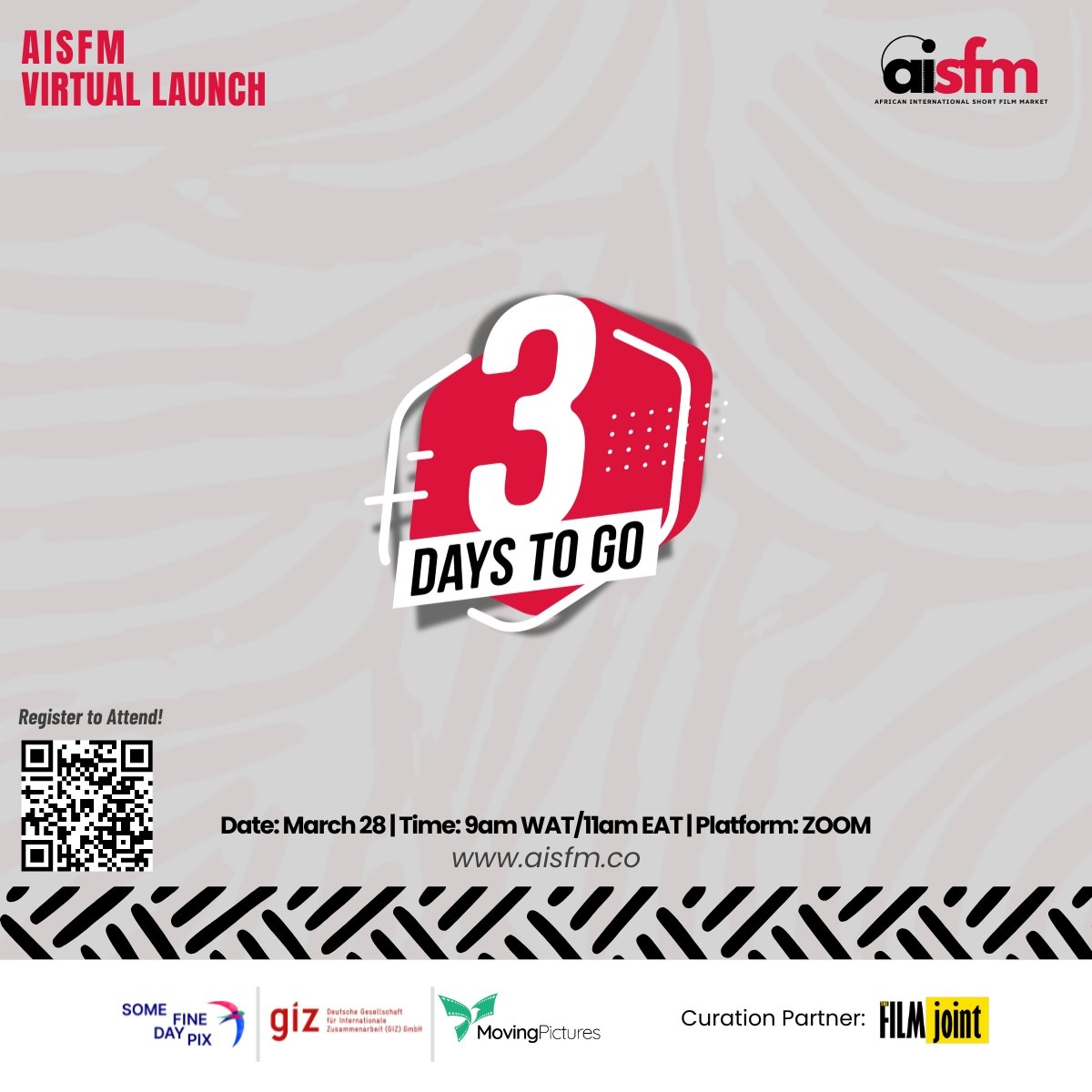 3 Days to go!
Are you ready for the AISFM Virtual Launch?

Register to attend: aisfm.co
#AISFMvirtuallaunch
