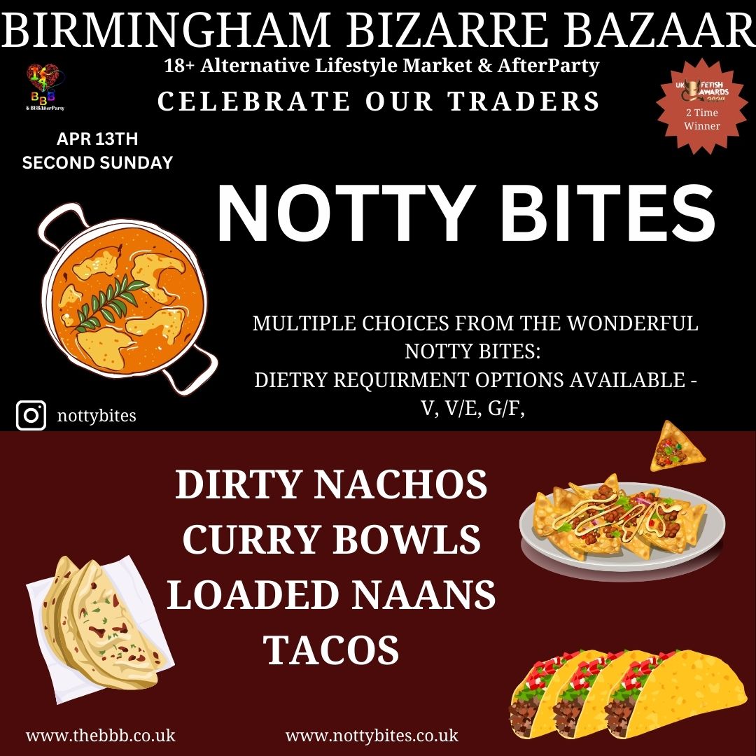 BBBAltFetBazaar's tweet photo. Exciting news! Notty Bites will be back at the BBB in April, serving up their delicious selection of easy-to-eat, flavor-packed meals. Expect a mouthwatering variety of vegan, vegetarian, and gluten-free options!

#foodtrick #grubonthego #nottybites #lunchtime https://t.co/R9YFZXp2D4