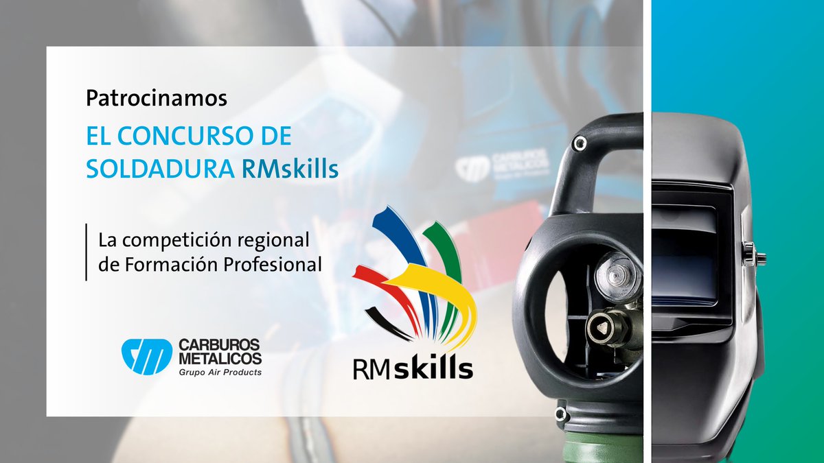 Carburos Metálicos (@carburos) on Twitter photo 📢 Patrocinamos el concurso de #soldadura #RMSKILLS 2025 en Murcia, la competición regional de Formación Profesional organizada por <a href="/FProfesionalRM/">Formación Profesional RM</a>. 👩🏭🏅
✅ Un año más, proporcionamos los gases necesarios para que la competición sea un éxito. 🧑🏭
➡️ llegarasalto.com/rmskills2025/ 📢 Patrocinamos el concurso de #soldadura #RMSKILLS 2025 en Murcia, la competición regional de Formación Profesional organizada por <a href="/FProfesionalRM/">Formación Profesional RM</a>. 👩🏭🏅
✅ Un año más, proporcionamos los gases necesarios para que la competición sea un éxito. 🧑🏭
➡️ llegarasalto.com/rmskills2025/