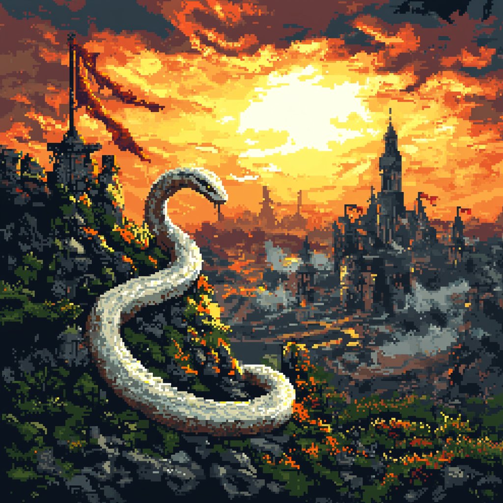 The night is long, the kingdom of #Kaspa silent..
But far beyond the hills, the first light of a new dawn touches the banners, golden against the sky.. $SZAR uncoils, the age of legends is returning 🐍👑