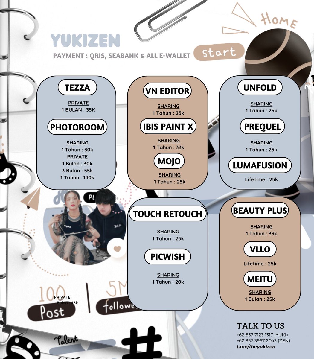 DM ATAU WA : wa.me/6285771231317
TESTI : t.me/theyukizen

Full garansi, trusted 💯, ramah, fast respon &amp; fast proses !