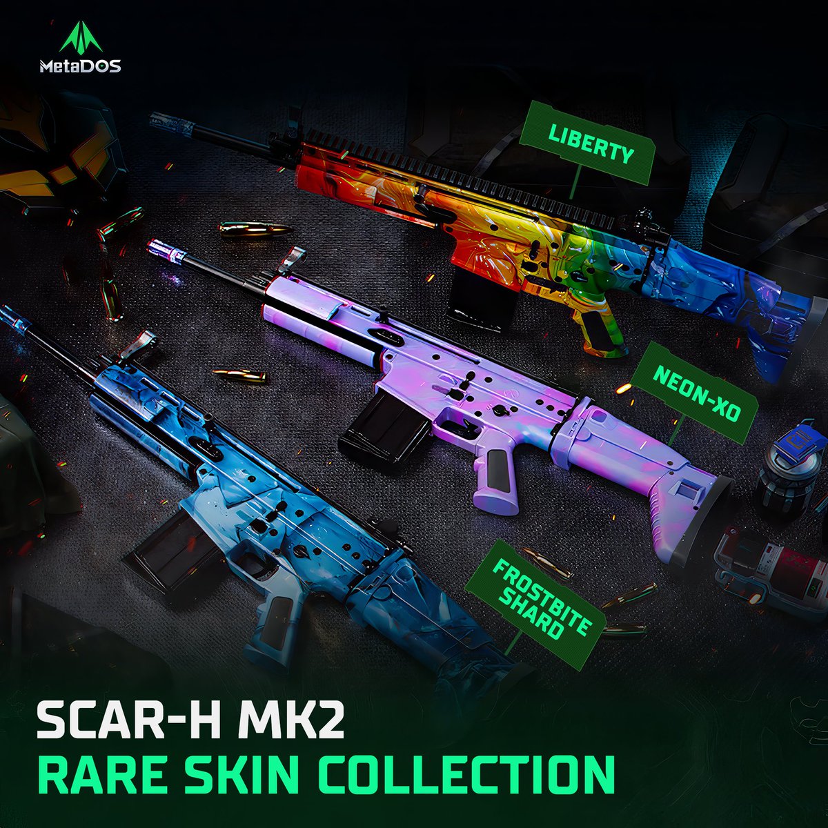 MetaDOS's tweet image. 🔥 Rare Skin Collection for the Scar-H MK2 ✨ 

We're excited to announce that this exclusive skin set will be available in the upcoming game update! 🎮

Get ready to experience stunning and unique designs that will elevate your weapon to a new level! 💥

You won’t want to miss…