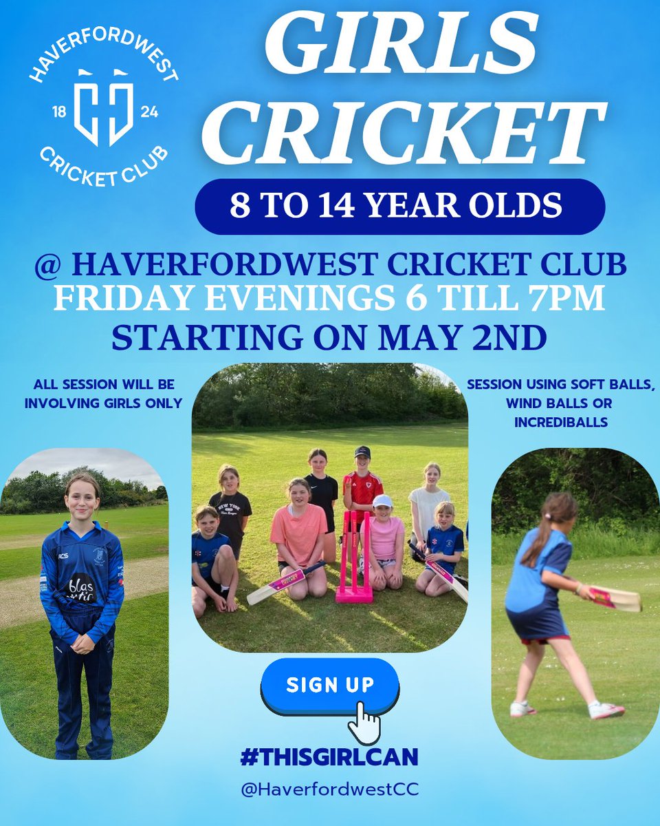 Haverfordwest CC (@haverfordwestcc) on Twitter photo 🔵 Cricket sessions for girls from Year 4 to Year 9 🏏 Sign up now 👇
forms.office.com/Pages/Response…
<a href="/HHVCSchool/">HHVCS</a> <a href="/PrendergastCP/">Prendergast CP School</a> <a href="/FentonPrimary/">Fenton Community Primary School</a> <a href="/AddGorffYCE/">Iechyd a Lles Ysgol Caer Elen</a> <a href="/MaryImmaculateH/">Mary Immaculate Catholic Primary School</a> 🔵 Cricket sessions for girls from Year 4 to Year 9 🏏 Sign up now 👇
forms.office.com/Pages/Response…
<a href="/HHVCSchool/">HHVCS</a> <a href="/PrendergastCP/">Prendergast CP School</a> <a href="/FentonPrimary/">Fenton Community Primary School</a> <a href="/AddGorffYCE/">Iechyd a Lles Ysgol Caer Elen</a> <a href="/MaryImmaculateH/">Mary Immaculate Catholic Primary School</a>