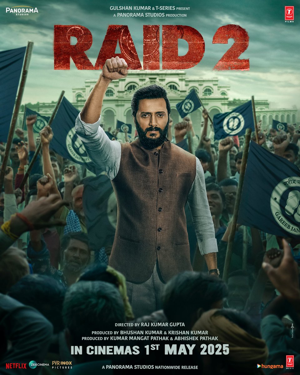 Kanoon ka mohtaj nahi, kanoon ka malik hai Dada Bhai!🔥

#Raid2 knocking in cinemas near you from 1st May, 2025.

<a href="/ajaydevgn/">Ajay Devgn</a> @riteishd <a href="/vaanikapoor/">vani kapoor</a> @rkrkay @saurabhshuklafilms <a href="/amit/">Amit Jotwani</a>.sial <a href="/rajkumargupta08/">Rajkumar gupta</a> #BhushanKumar #KrishanKumar @kumarmangatpathak @abhishekpathakk