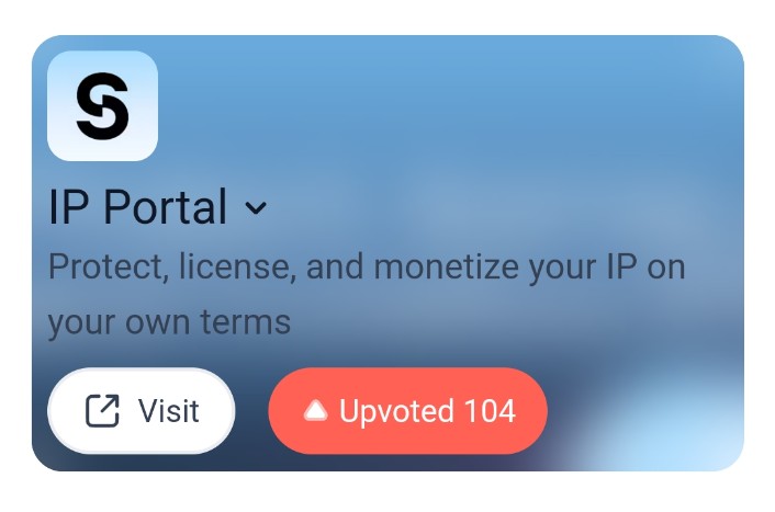 Paul___Shark's tweet image. I have landed on product hunt and ꧁upvoted꧂ the IP portal

꧁My IP MY RULE꧂

how will you vote 👇🏻 

Head to the "Product hunt" sign up and look at the IP Portal and upvote ( Your vote Your IP Your control )
producthunt.com/posts/ip-portal

#storyprotocol @StoryProtocol