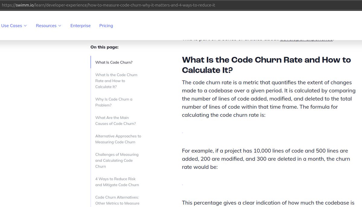 llbit's tweet photo. The modern Internet is so terrible and here's an example: this was the first result I got when searching for a definition of Code Churn: https://t.co/tdGqpvxDe2