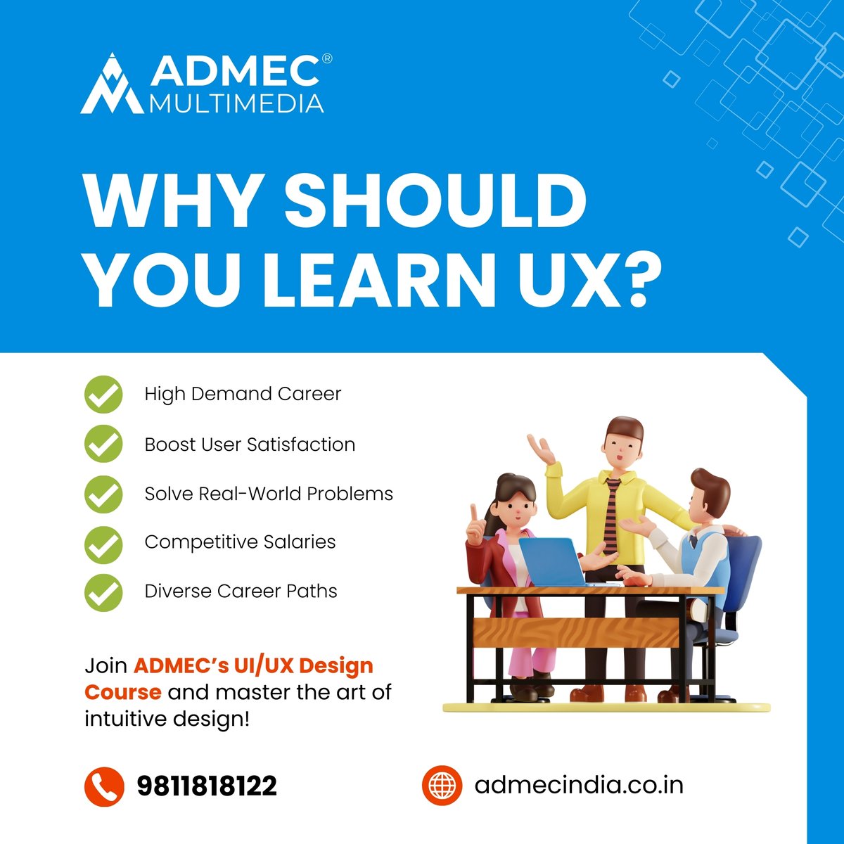 admecinstitute's tweet image. Looking for affordable UI/UX Design Course fees in Delhi? Join ADMEC and get expert training to build a successful design career!
Check Out the Course here: shorturl.at/dfzXv
#UIUXDesignCourse #LearnUIUX #UIUXTraining #DesignSkills #CreativeDesign